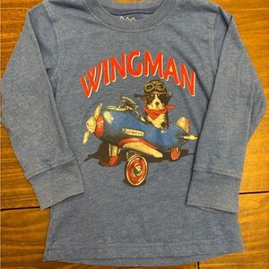 Wes and Willy Wingman Blue Long-Sleeved Shirt